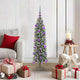 Vidaxx árbol de Navidad artificial delgado con 150 LED verde y blanco 120 cm