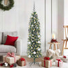 VidaXL albero di Natale artificiale sottile con 150 LED verdi e bianchi 150 cm