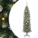 VidaXL árbol de Navidad artificial delgado con 150 LED verde y blanco 150 cm