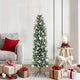 VidaXL árbol de Navidad artificial delgado con 150 LED verde y blanco 150 cm