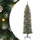 Vidaxx árbol de Navidad artificial delgado con 300 LED verde y blanco 210 cm