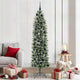 Vidaxx árbol de Navidad artificial delgado con 300 LED verde y blanco 210 cm