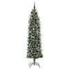 Vidaxx árbol de Navidad artificial delgado con 300 LED verde y blanco 210 cm