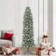 Vidaxx árbol de Navidad artificial delgado con 300 LED verde y blanco 210 cm