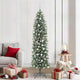 Vidaxx árbol de Navidad artificial delgado con 300 LED verde y blanco 210 cm