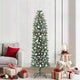 Vidaxx árbol de Navidad artificial delgado con 300 LED verde y blanco 210 cm