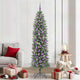 Vidaxx árbol de Navidad artificial delgado con 300 LED verde y blanco 210 cm