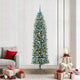 Vidaxx árbol de Navidad artificial delgado con 300 LED verde y blanco 210 cm