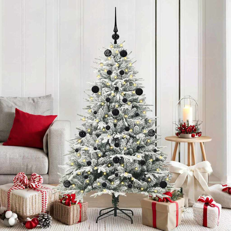 VidaXL albero di Natale artificiale preilluminato con set di palline verdi 150 cm