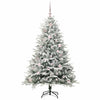 VidaXL albero di Natale artificiale preilluminato con set di palline verdi 150 cm