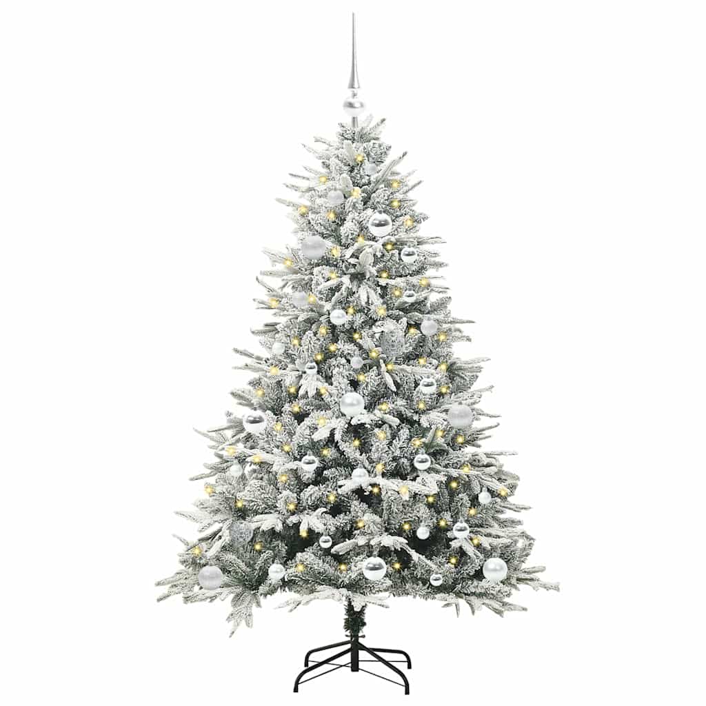 Vidaxl artificial pre-lit kerstboom met ballenset groen 150 cm