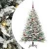 Vidaxl artificial pre-lit kerstboom met ballenset groen 150 cm