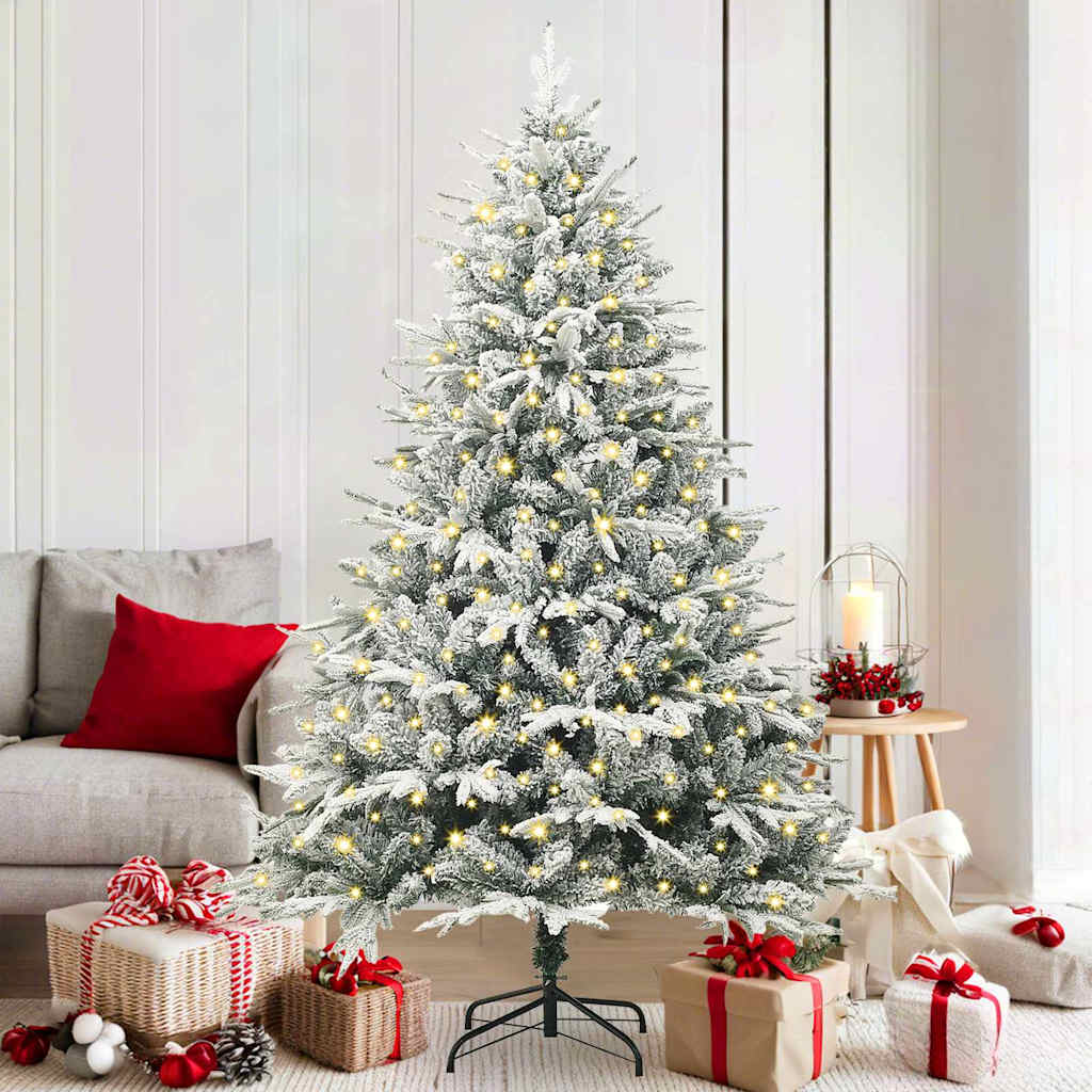 Albero di Natale artificiale Vidaxx con illuminazione verde 180 cm in PVC e PE