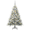 VidaXL albero di Natale artificiale preilluminato con palline verdi 180 cm