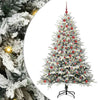 VidaXL albero di Natale artificiale preilluminato con palline verdi 180 cm