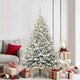 VidaXL árbol de Navidad artificial preiluminado con juego de bolas verde 180 cm