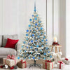 VidaXL albero di Natale artificiale preilluminato con palline verdi 180 cm