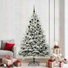 VidaXL albero di Natale artificiale preilluminato con palline verdi 210 cm