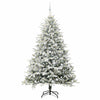 VidaXL albero di Natale artificiale preilluminato con palline verdi 210 cm