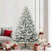VidaXL albero di Natale artificiale preilluminato con palline verdi 210 cm