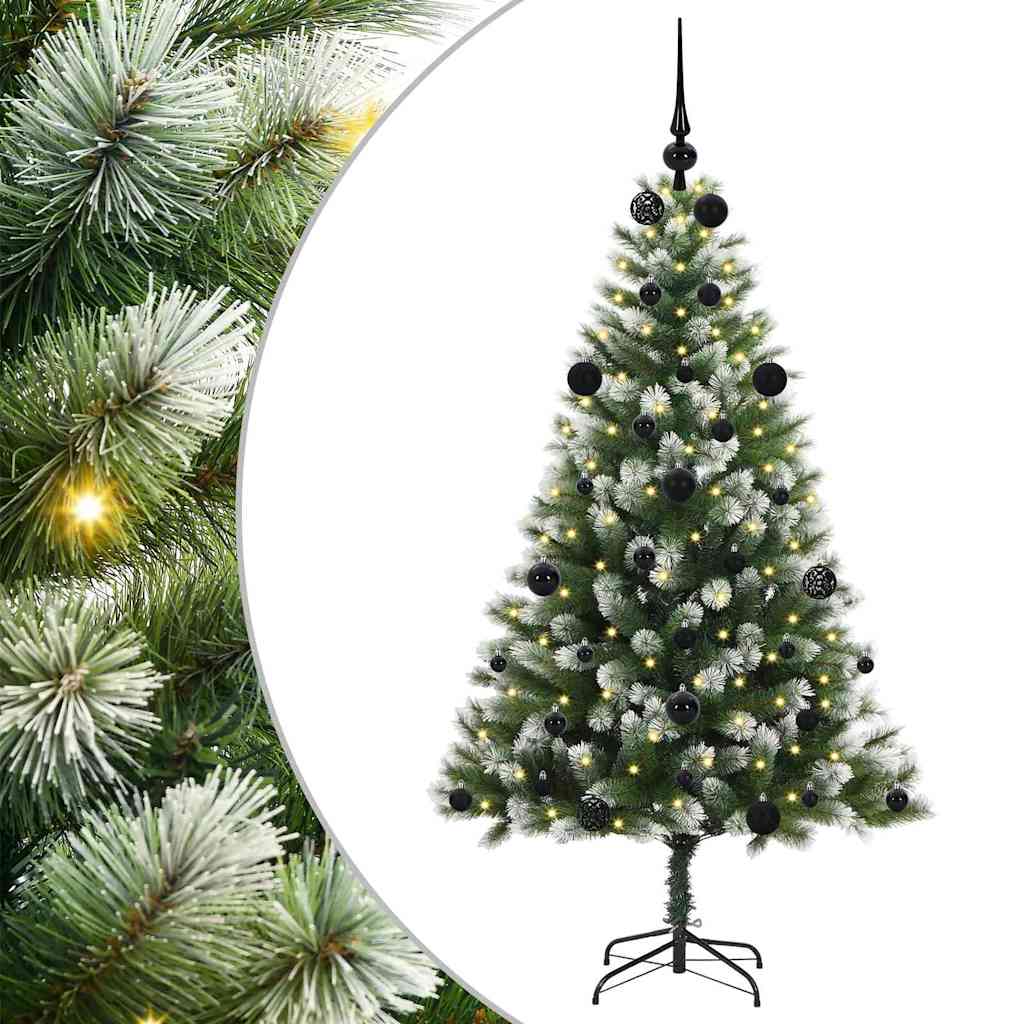 Vidaxl árbol de Navidad artificial abatible con nieve cubierto 150 cm