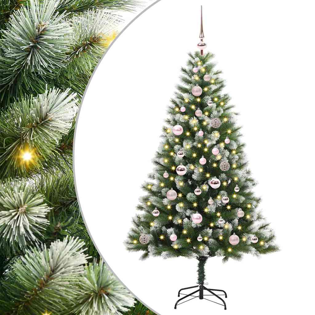 Vidaxl albero di Natale artificiale a cerniera con neve coperta 150 cm