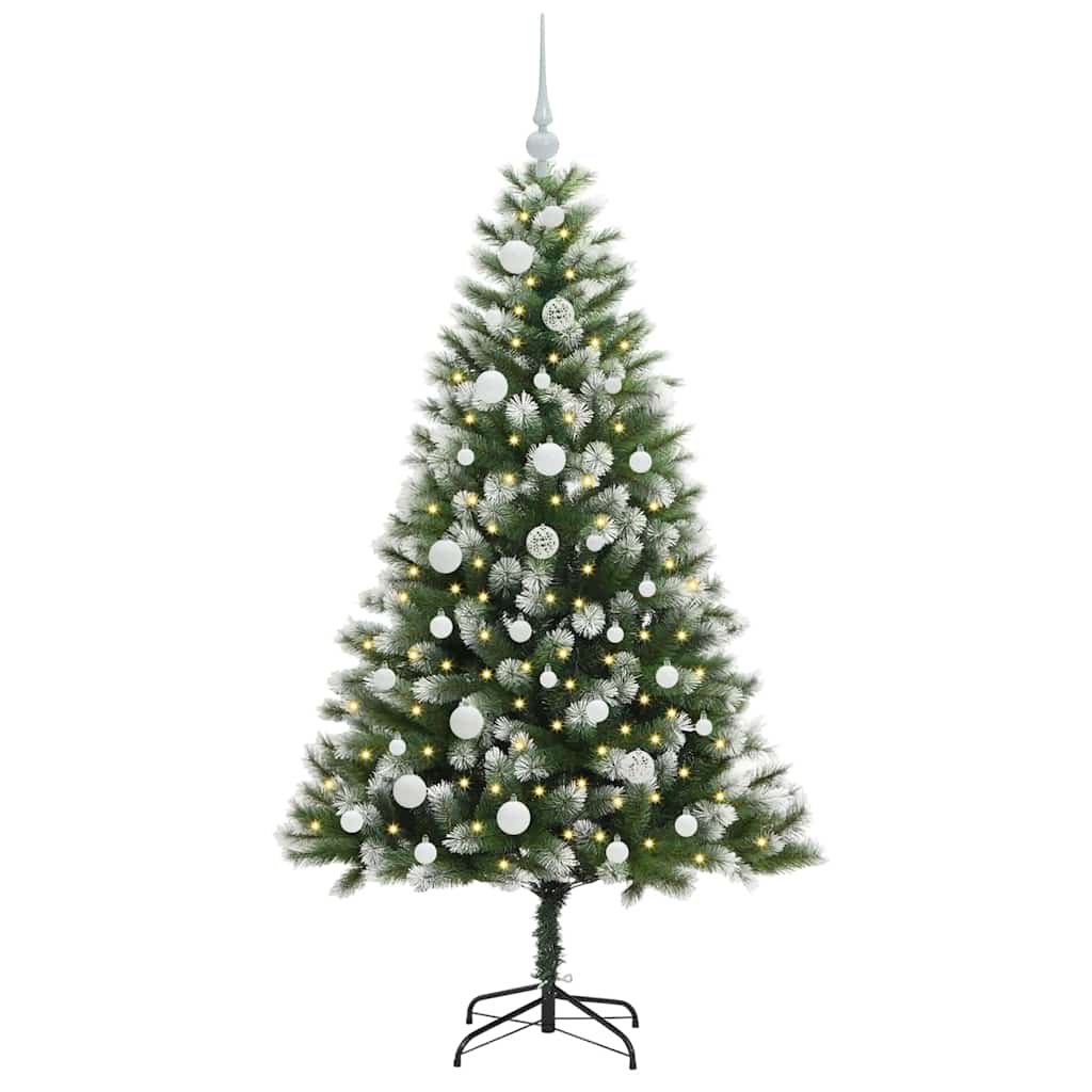 Vidaxl árbol de Navidad artificial abatible con nieve cubierto 150 cm