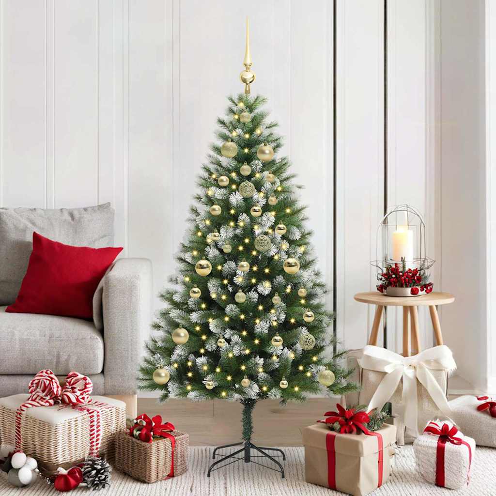 Vidaxl albero di Natale artificiale a cerniera con neve coperta 150 cm