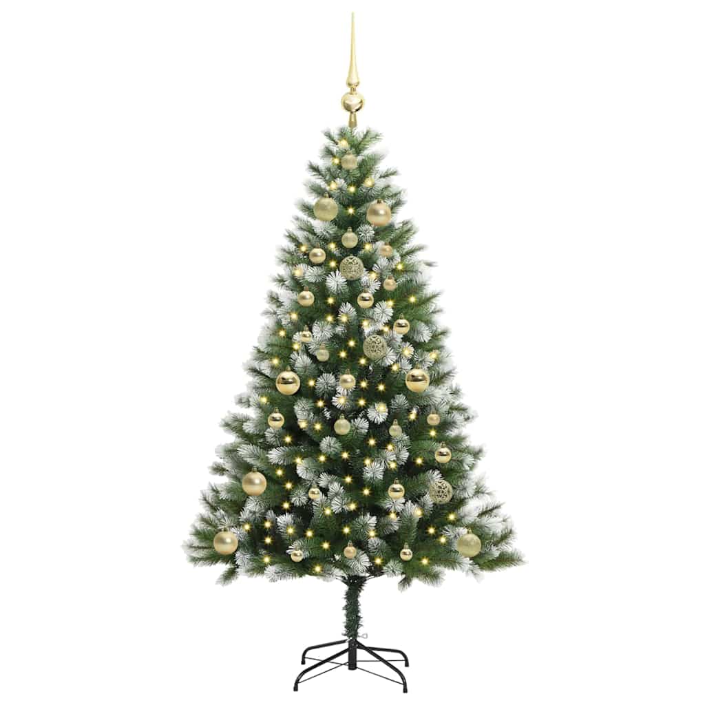 Vidaxl albero di Natale artificiale a cerniera con neve coperta 150 cm