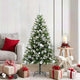 Vidaxl árbol de Navidad artificial abatible con nieve cubierto 150 cm