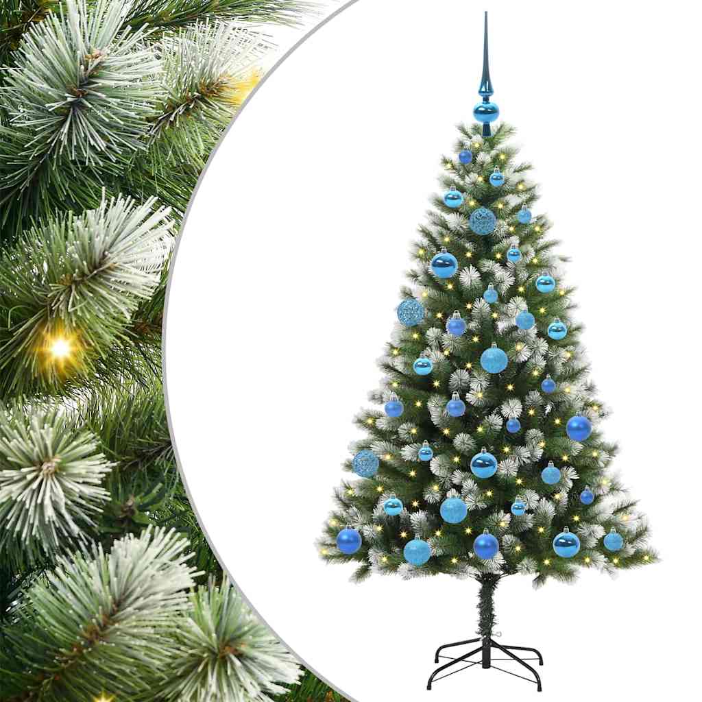 Vidaxl albero di Natale artificiale a cerniera con neve coperta 150 cm