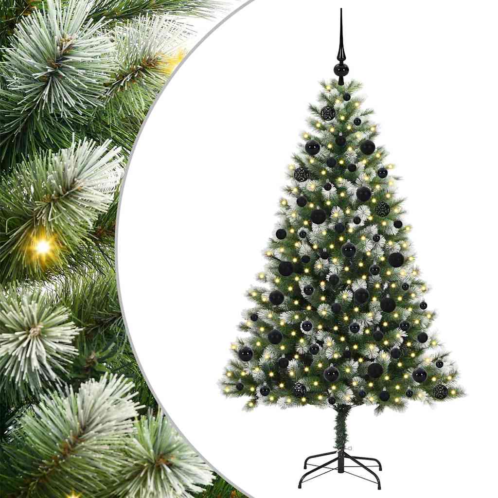 Vidaxl árbol de Navidad artificial abatible con nieve cubierta 180 cm