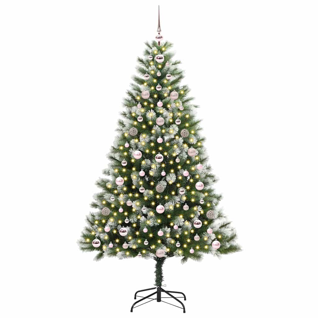 Vidaxl albero di Natale artificiale a cerniera con neve coperta 180 cm