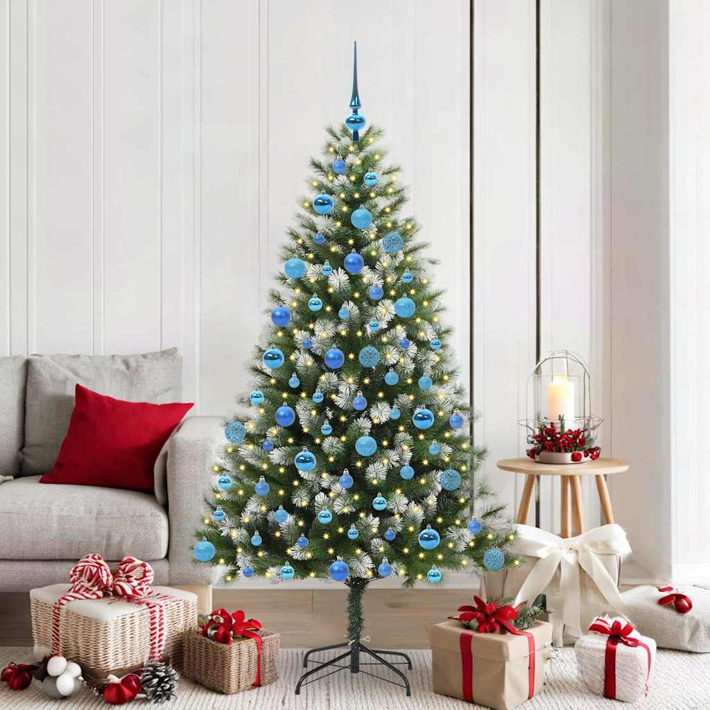 Vidaxl albero di Natale artificiale a cerniera con neve coperta 180 cm