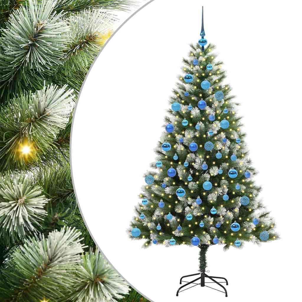 Vidaxl albero di Natale artificiale a cerniera con neve coperta 180 cm