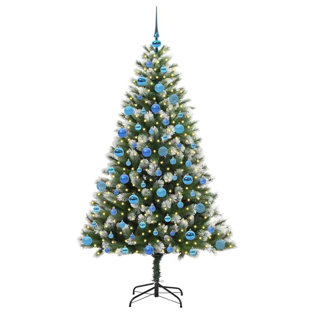Vidaxl albero di Natale artificiale a cerniera con neve coperta 180 cm