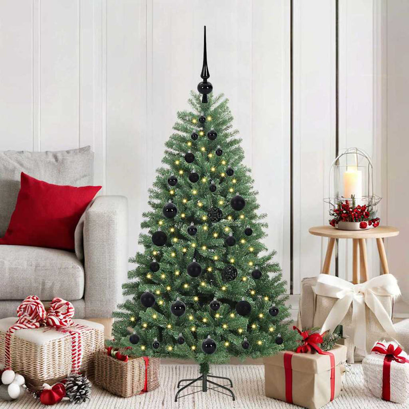 Vidaxl kunstmatige inklapbare kerstboom groen 120 cm pvc en metaal