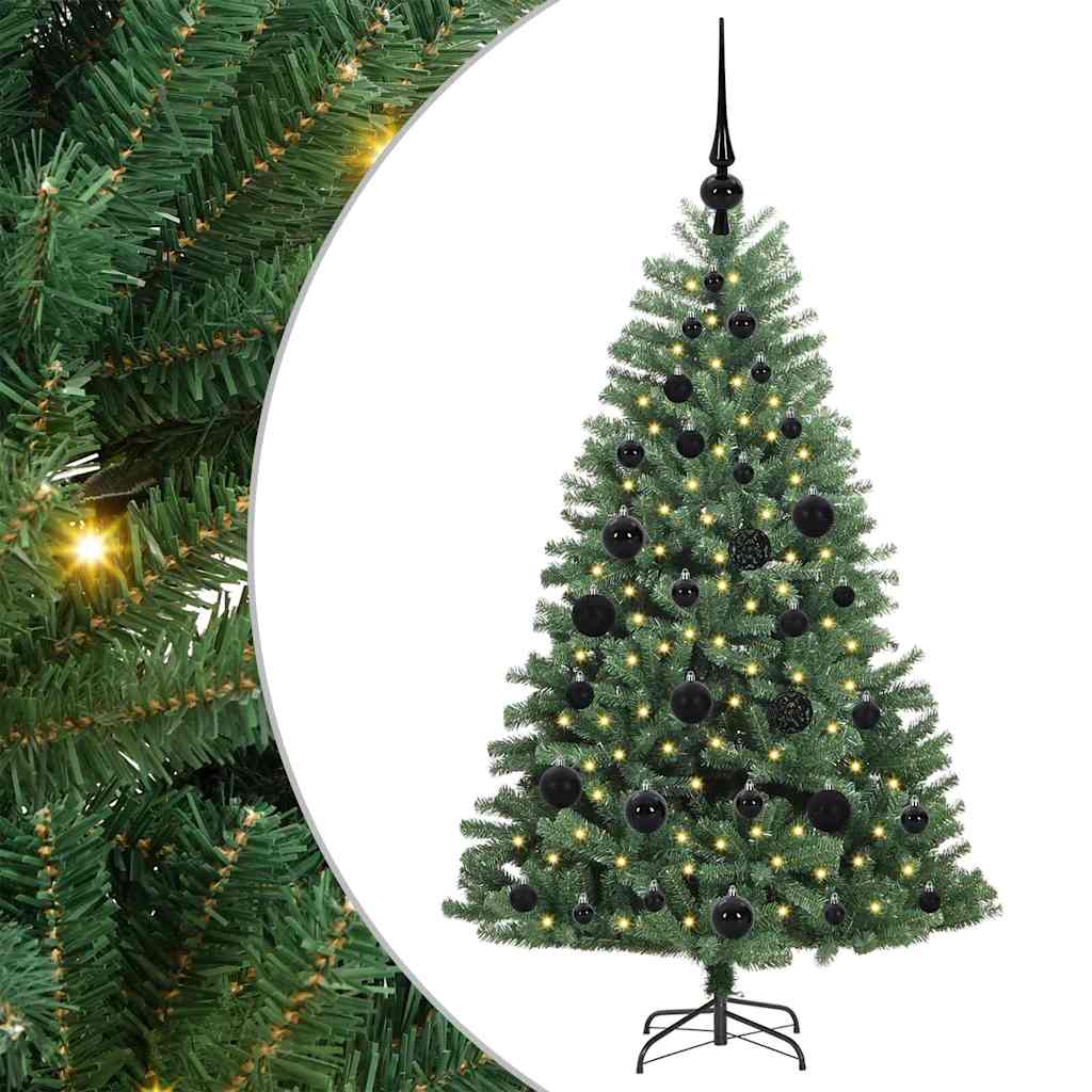 Vidaxl kunstmatige inklapbare kerstboom groen 120 cm pvc en metaal