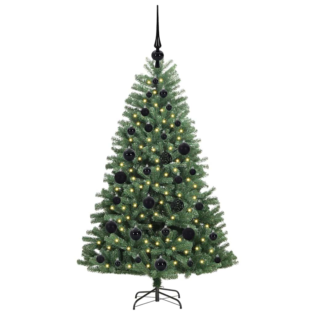 Vidaxl kunstmatige inklapbare kerstboom groen 120 cm pvc en metaal