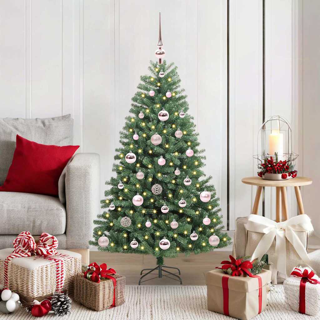 Vidaxl kunstmatige inklapbare kerstboom groen 120 cm pvc en metaal
