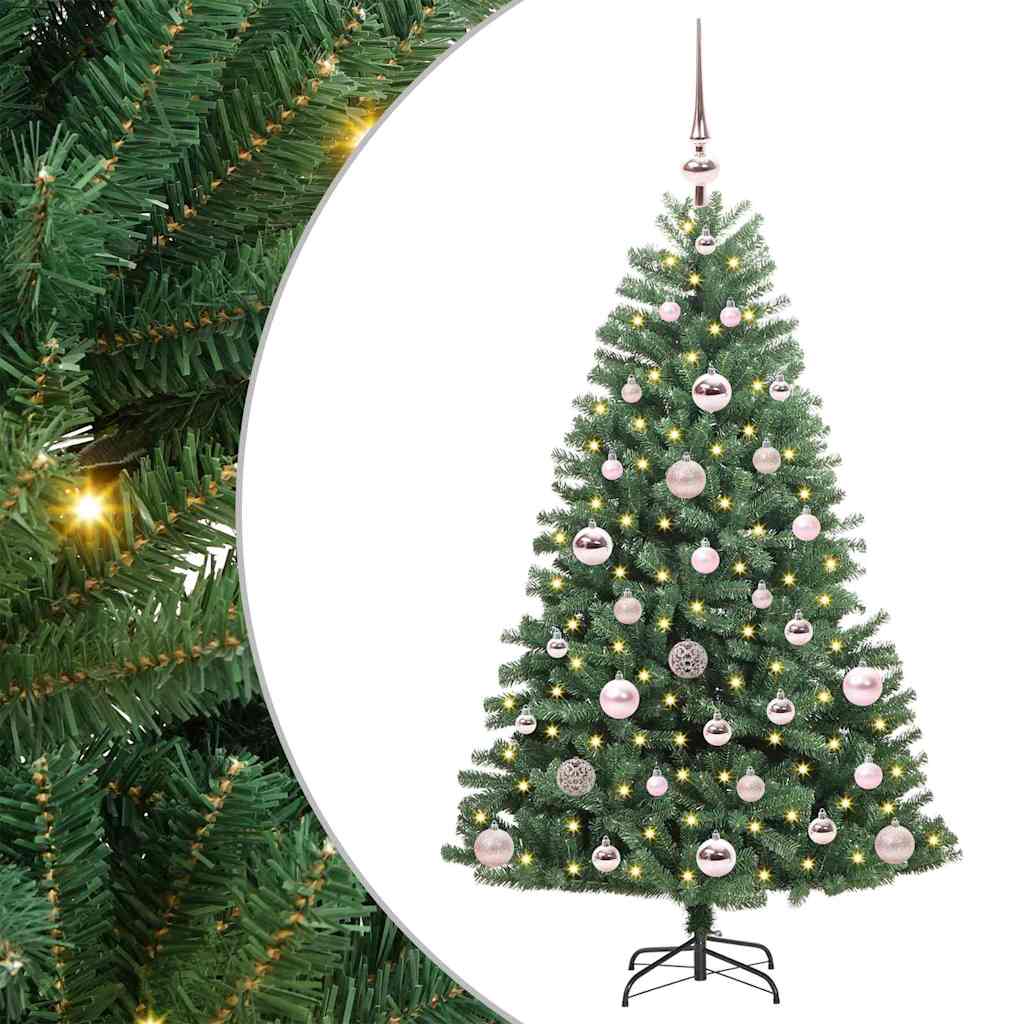 Vidaxl kunstmatige inklapbare kerstboom groen 120 cm pvc en metaal