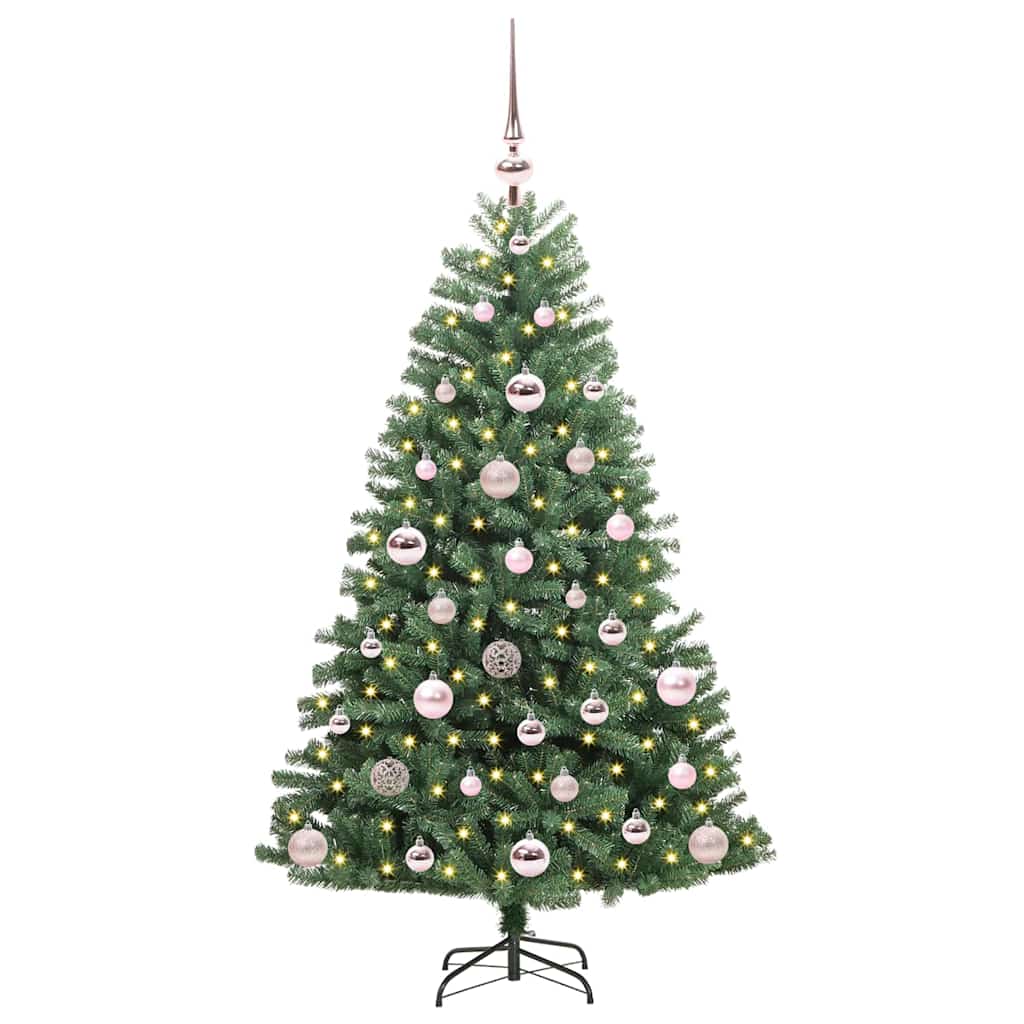 Vidaxl kunstmatige inklapbare kerstboom groen 120 cm pvc en metaal