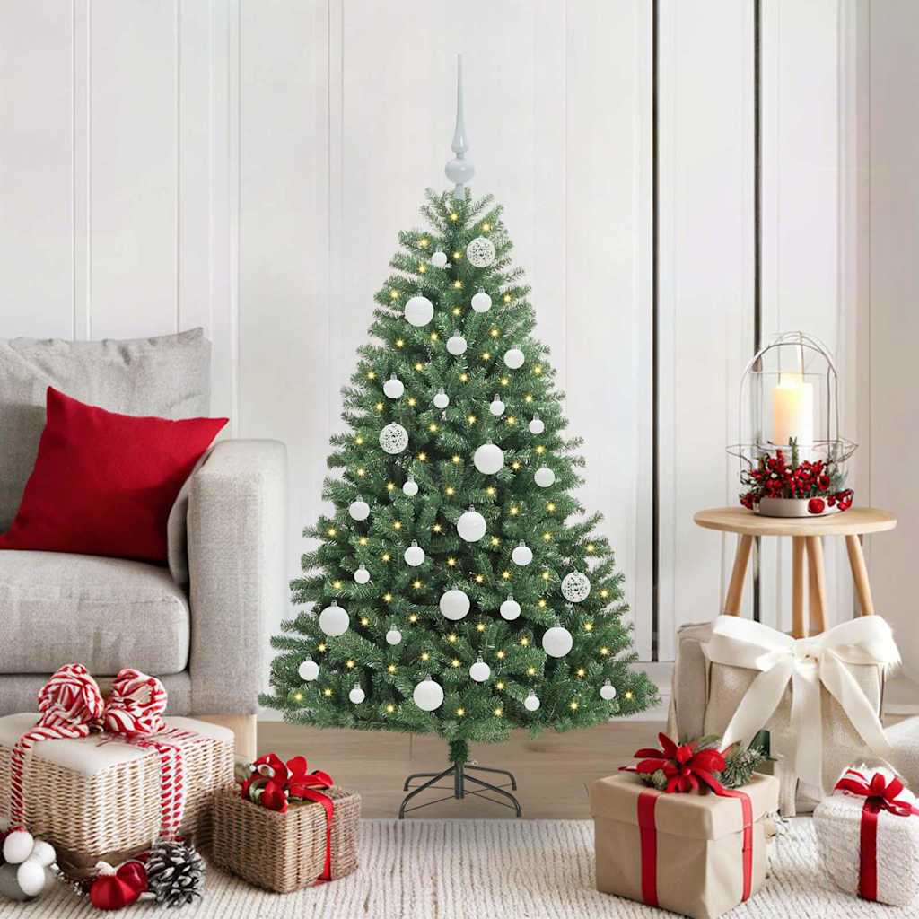 Vidaxl kunstmatige inklapbare kerstboom groen 120 cm pvc en metaal