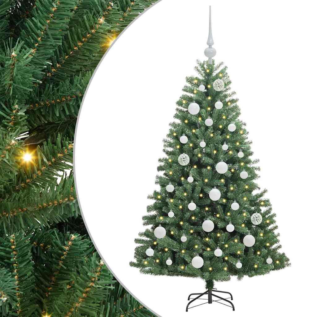 Vidaxx albero di Natale artificiale pieghevole verde 120 cm in PVC e metallo
