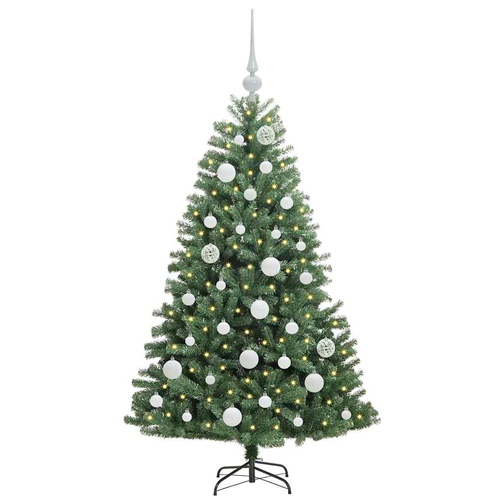 Vidaxl kunstmatige inklapbare kerstboom groen 120 cm pvc en metaal