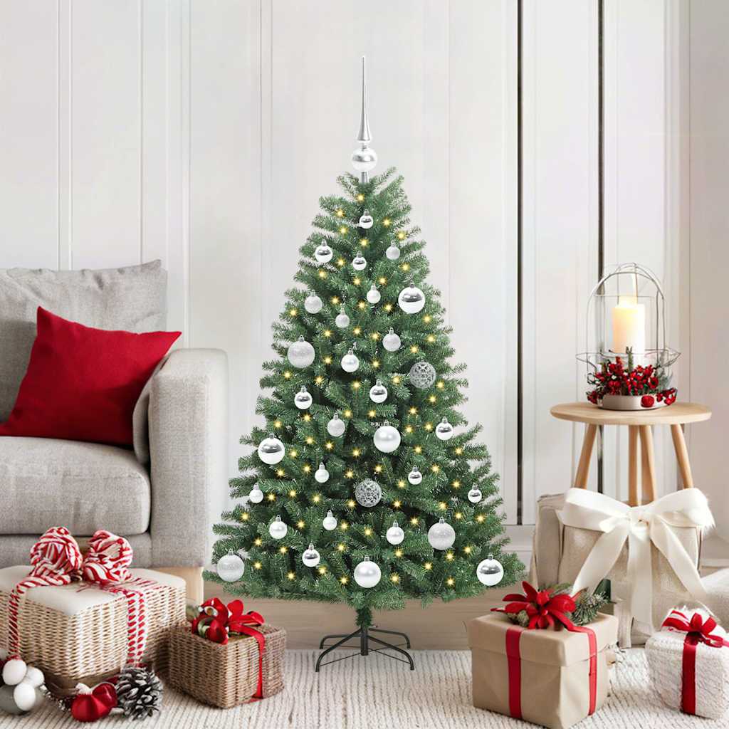 Vidaxl kunstmatige inklapbare kerstboom groen 120 cm pvc en metaal