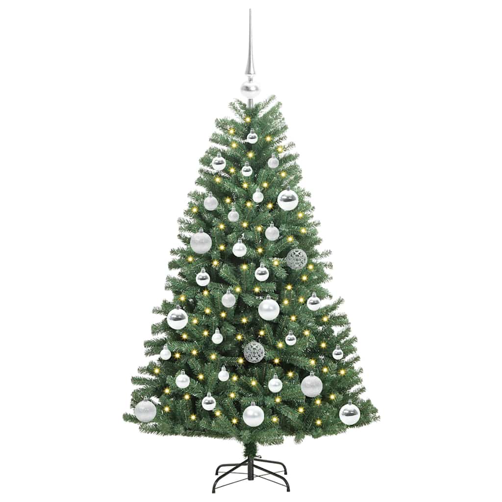 Vidaxl kunstmatige inklapbare kerstboom groen 120 cm pvc en metaal