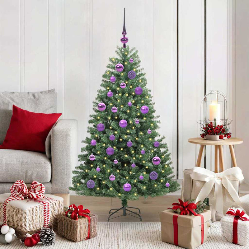 Vidaxx albero di Natale artificiale pieghevole verde 120 cm in PVC e metallo