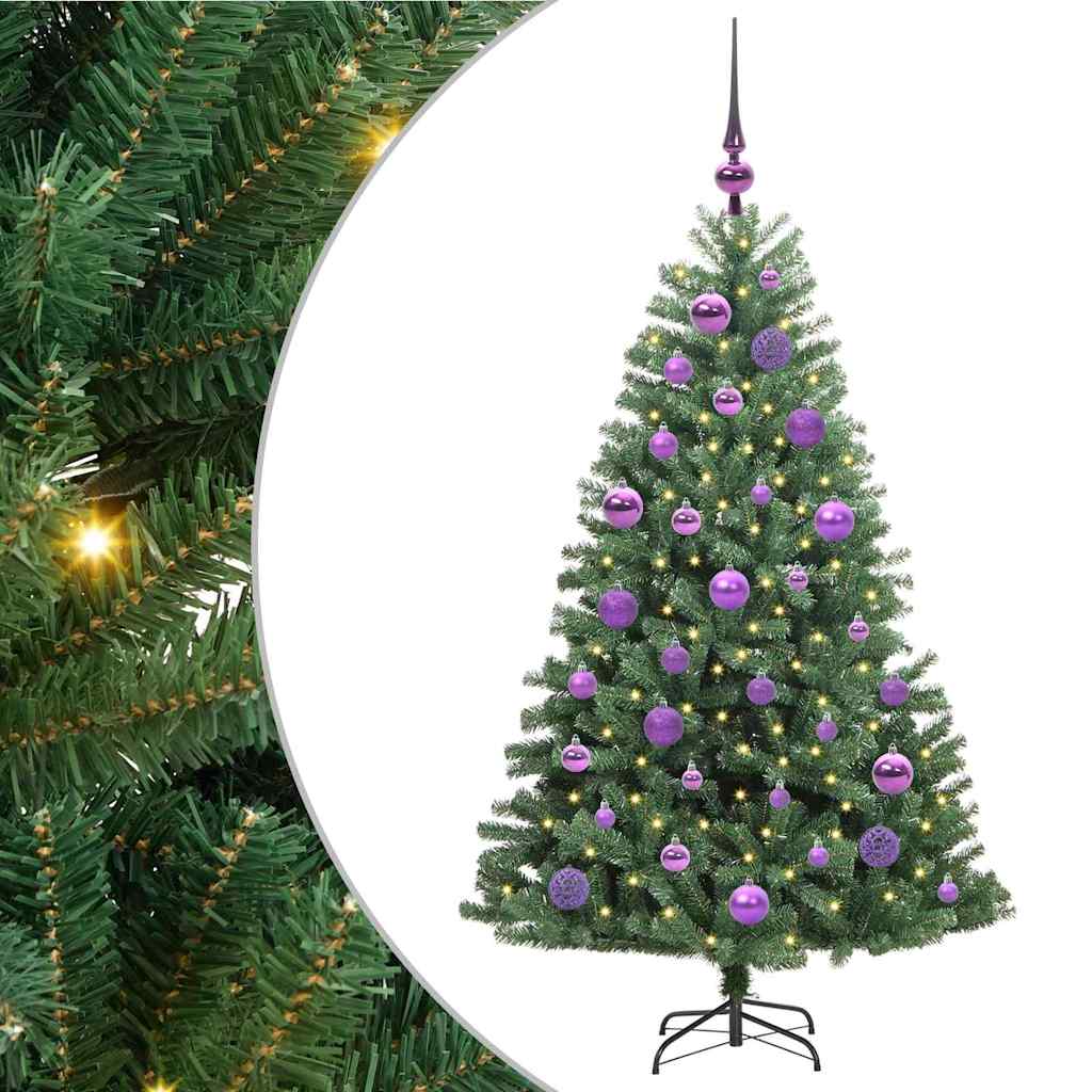 Vidaxl kunstmatige inklapbare kerstboom groen 120 cm pvc en metaal
