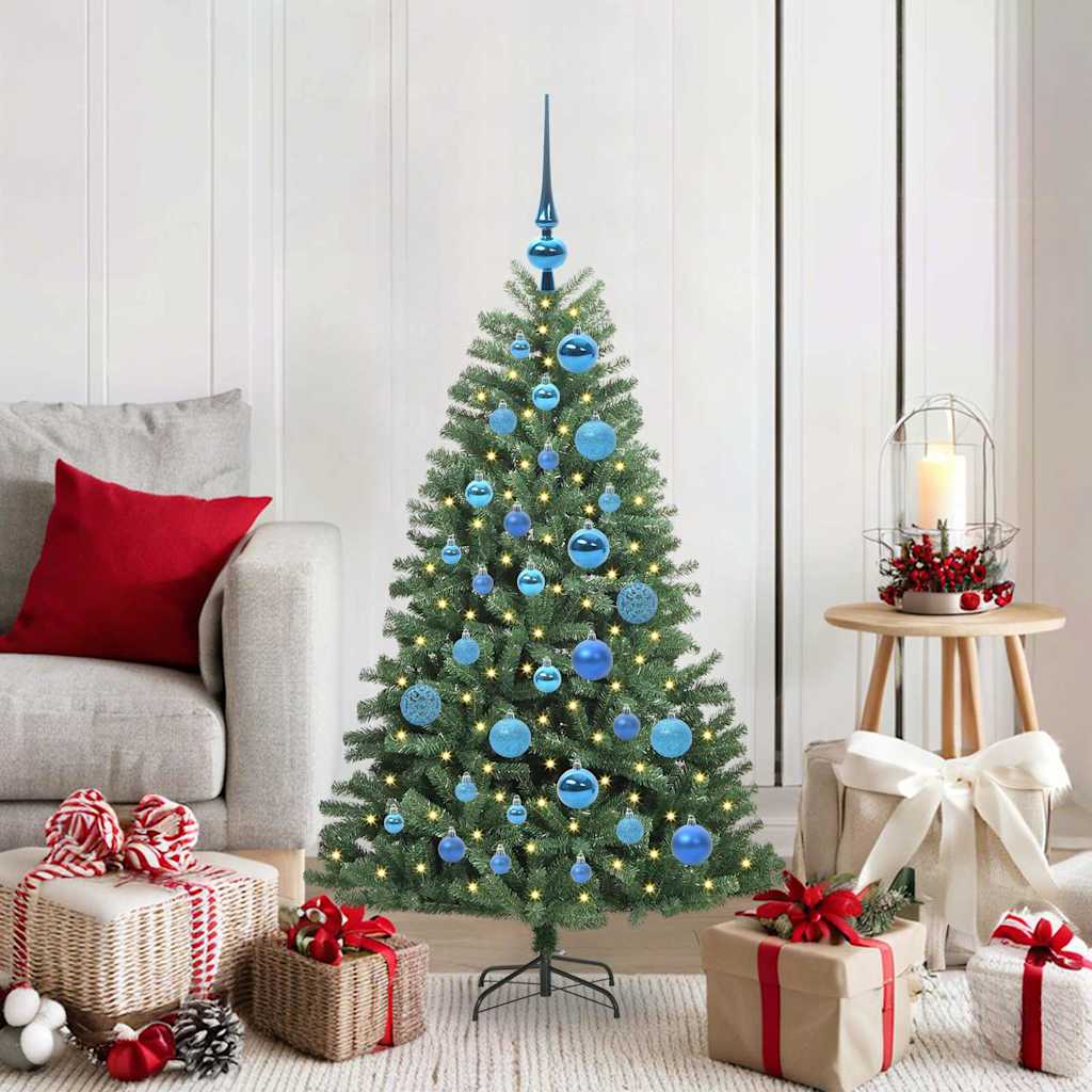 Vidaxl kunstmatige inklapbare kerstboom groen 120 cm pvc en metaal